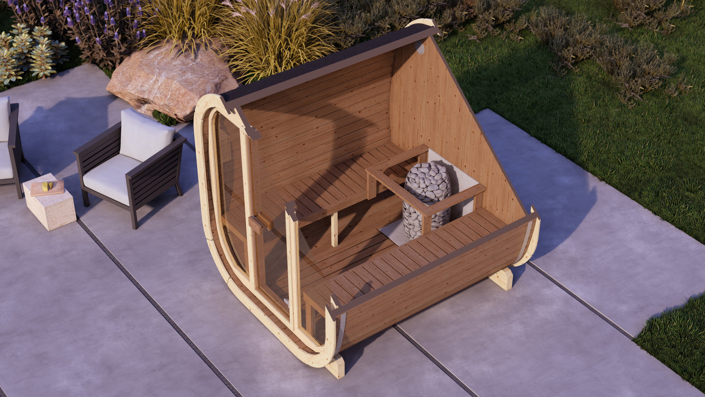 Sauna zewnętrzna ogrodowa ICON 220 dla 4-6 osób