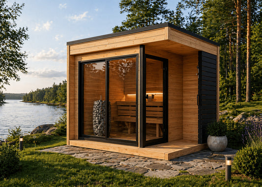 Sauna zewnętrzna ogrodowa z prysznicem R-APPO dla 2-4 osób