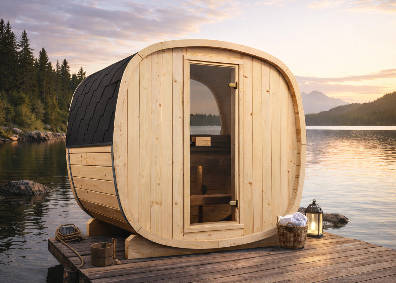 Sauna zewnętrzna ogrodowa UKU 160 dla 2-4 osób