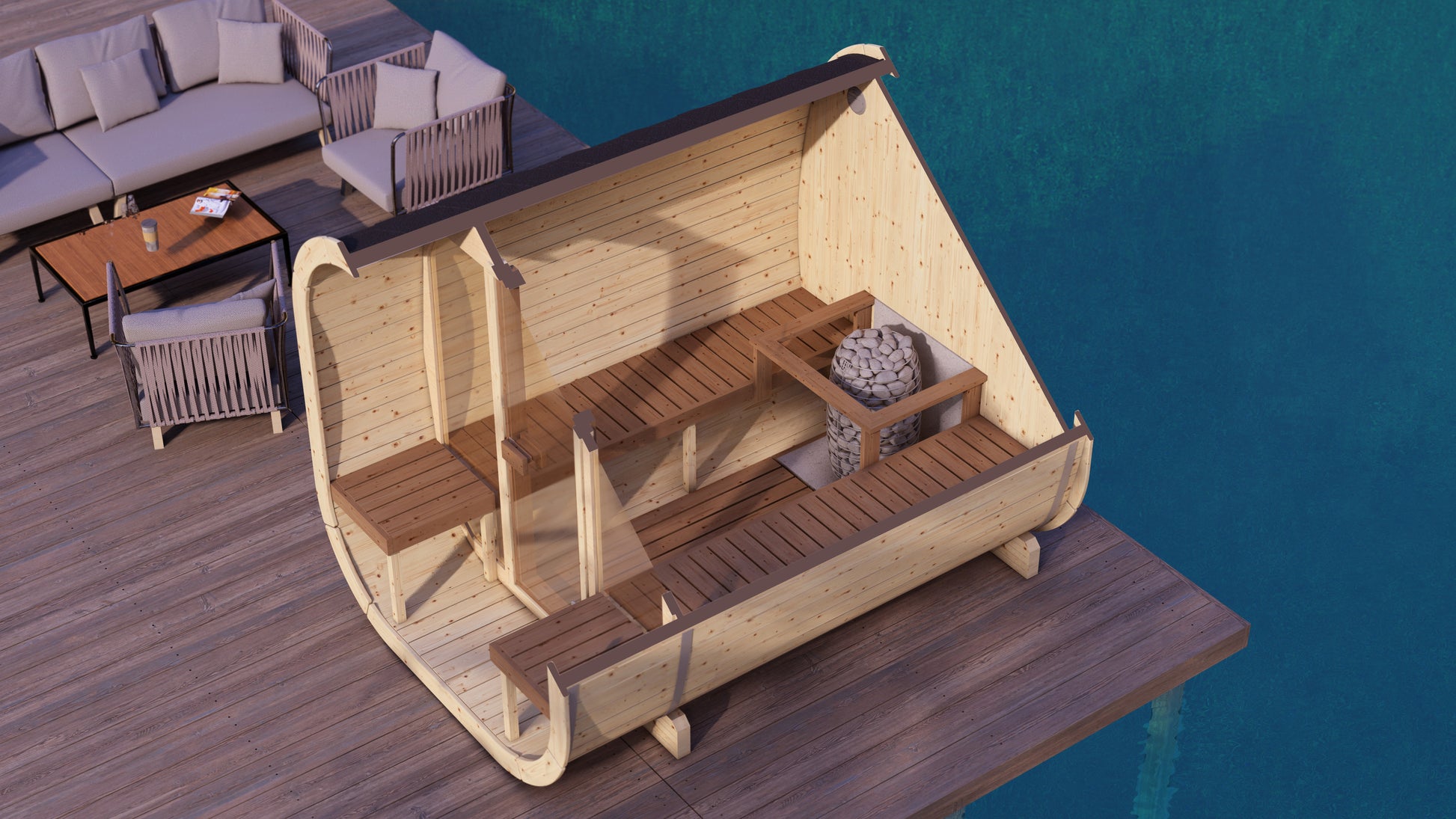 Sauna zewnętrzna ICON 280 dla 4-6 osób