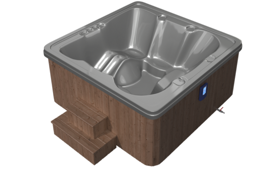 Jacuzzi ogrodowe Premium 220 z piecem elektrycznym — widok izolowany