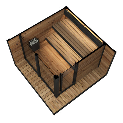 Wnętrze Sauna zewnętrzna ogrodowa L - HIKI
