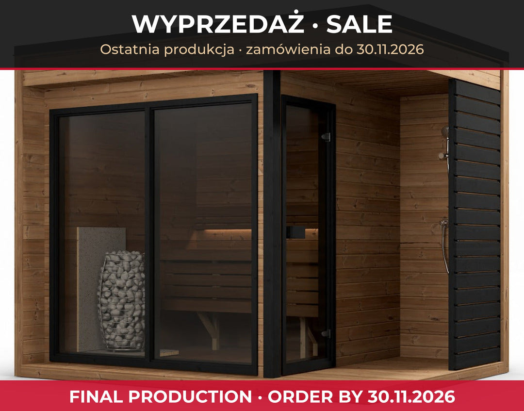 Sauna R-APPO – wyprzedaż, ostatnia produkcja, zamówienia do 30.11.2026