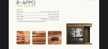 information for garden sauna r-appo