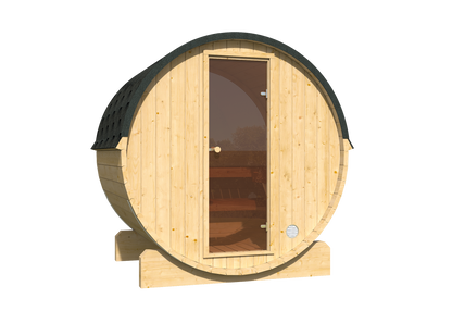 Sauna zewnętrzna ogrodowa beczka AURA 130 dla 3-4 osób