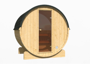 Sauna zewnętrzna ogrodowa beczka EDA 130 dla 2-4 osób