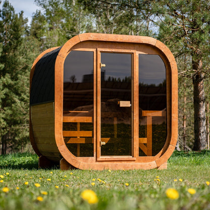 Sauna ogrodowa ICON 160 z piecem WiFi – zestaw SMART dla 3–4 osób (LED)