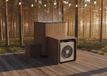 Balia lodowa PRO z agregatem chłodzącym – cold plunge ok. 3°C, z filtracją