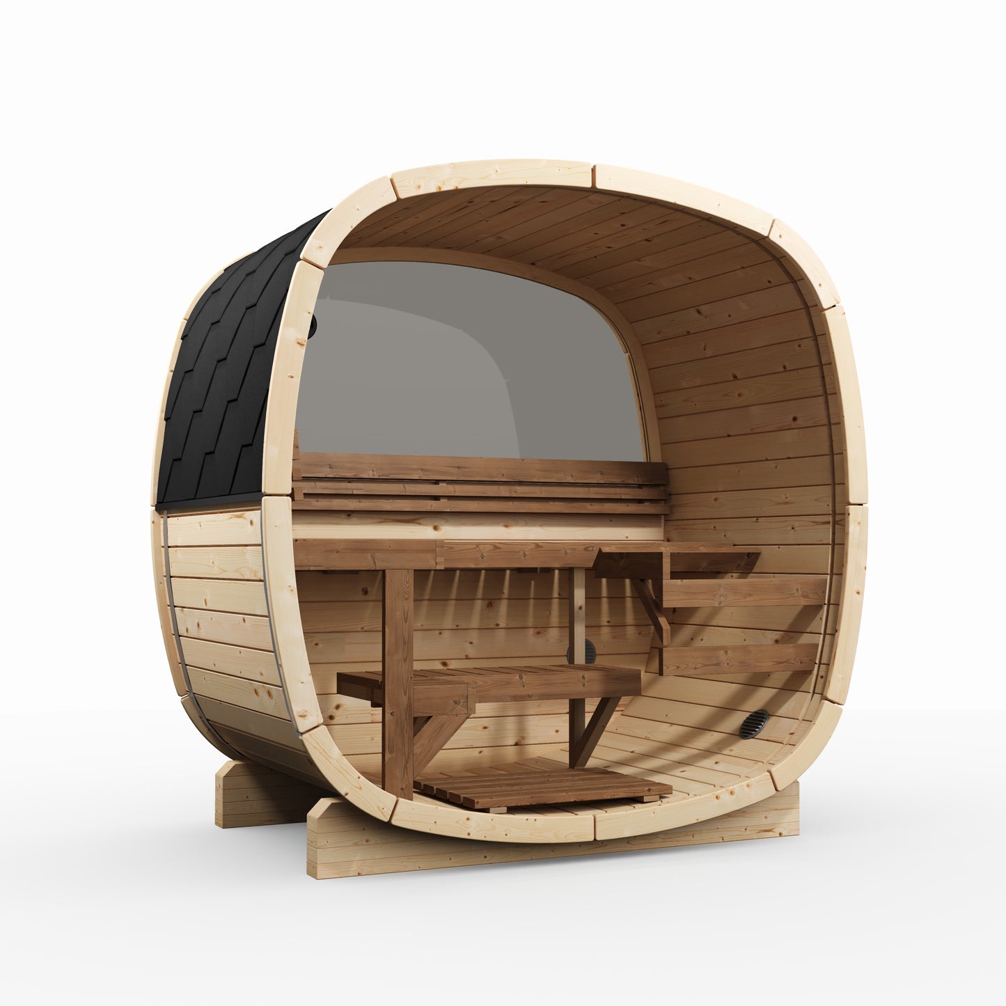 Sauna zewnętrzna ogrodowa R-UKU 130 dla 2-4 osób