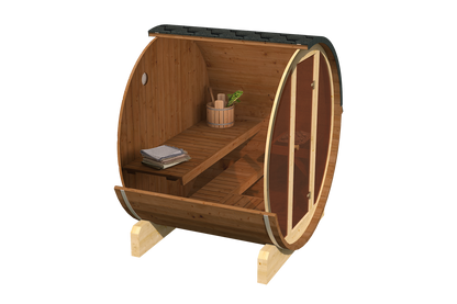 Sauna zewnętrzna ogrodowa beczka EDA 160 dla 3-4 osób