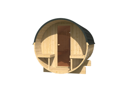 Sauna zewnętrzna ogrodowa beczka EDA 280 dla 6-8 osób
