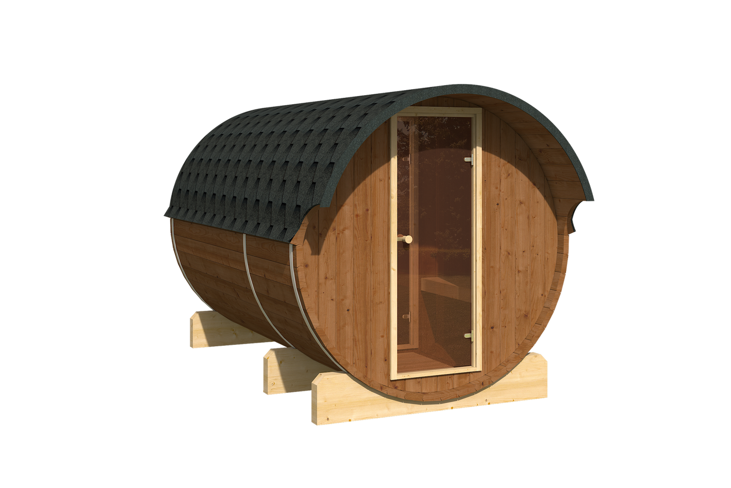 Sauna zewnętrzna ogrodowa beczka EDA 330 dla 6-8 osób