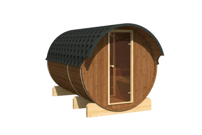 Sauna zewnętrzna ogrodowa beczka EDA 330 dla 6-8 osób